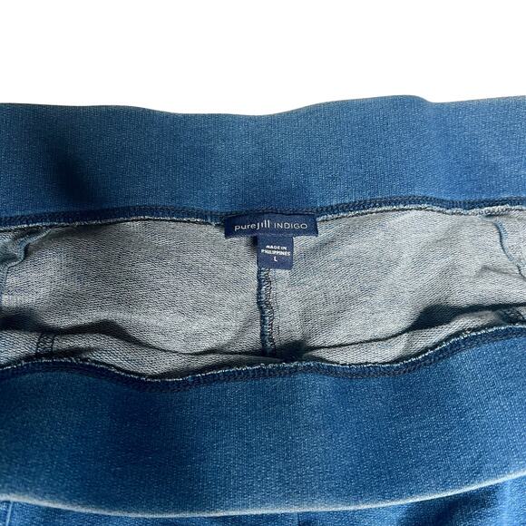 pure Jill INDIGO denim cropped bottoms Size L - Picture 4 of 9